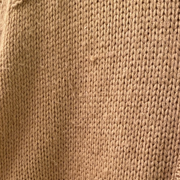 Vintage Suzie Tan Button-Up Cardigan w/hood - Picture 5 of 6